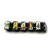 Magnetic Hematite Religious Sealed Icon Bracelet 7.8inch